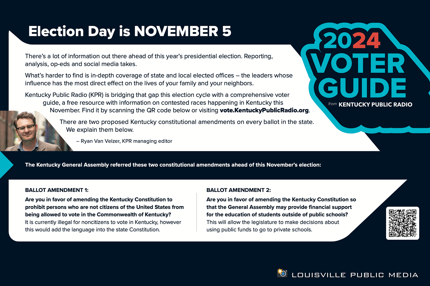 Shows screengrab of Louisville Public Media voter guide postcard.